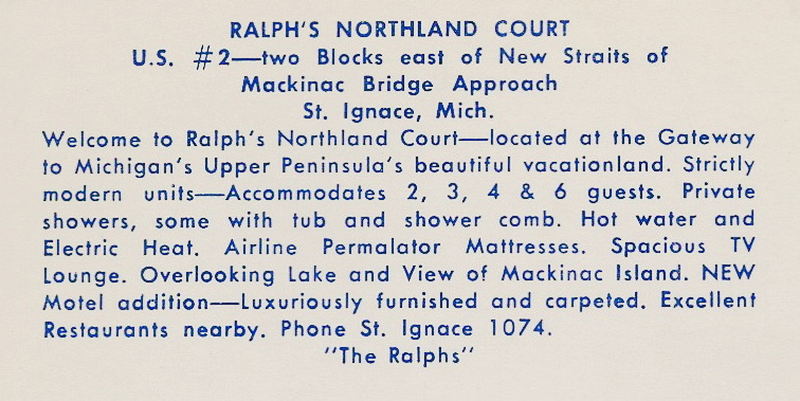 Ralphs Motel (Normandy Motel, Motel Normandy, Ralphs Northland Court) - Vintage Postcard (newer photo)